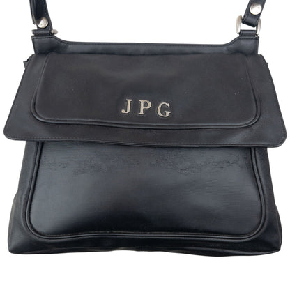Vintage 90s Jean Paul Gaultier Leather Crossbody Bag | O/S, Black