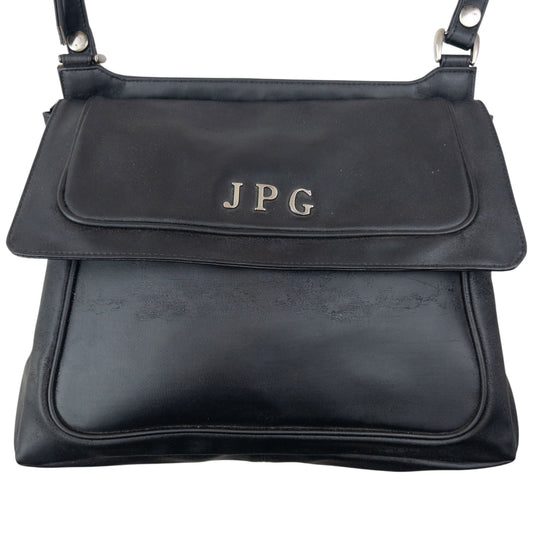 Vintage 90s Jean Paul Gaultier Leather Crossbody Bag | O/S, Black