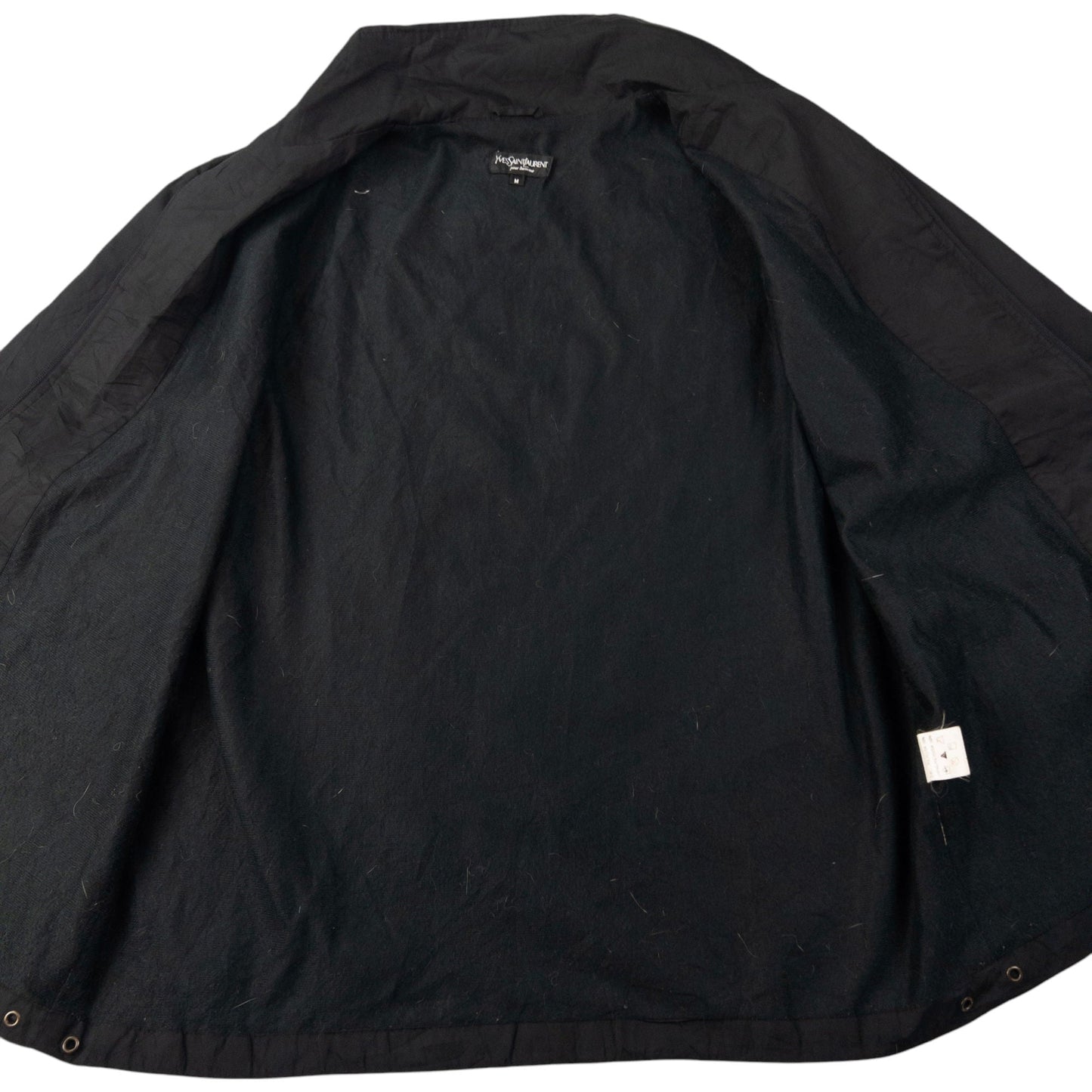 Vintage YSL Yves Saint Laurent Zip Up Jacket Size M | Large, Black