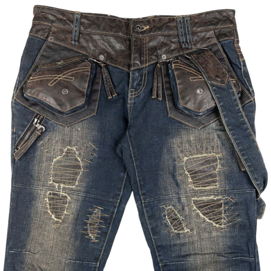 Vintage PPFM Distressed Denim Jeans Size W30