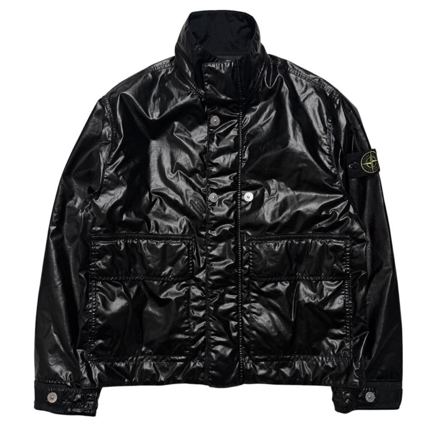 Stone Island Mussola Gommata-TC Jacket | Medium, Black