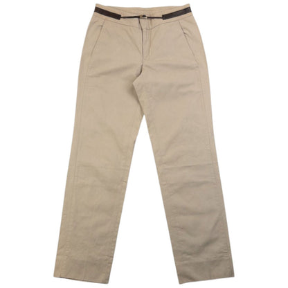 Vintage 2000s Gucci Buckle Waist Trousers Size W26 | W26, Beige