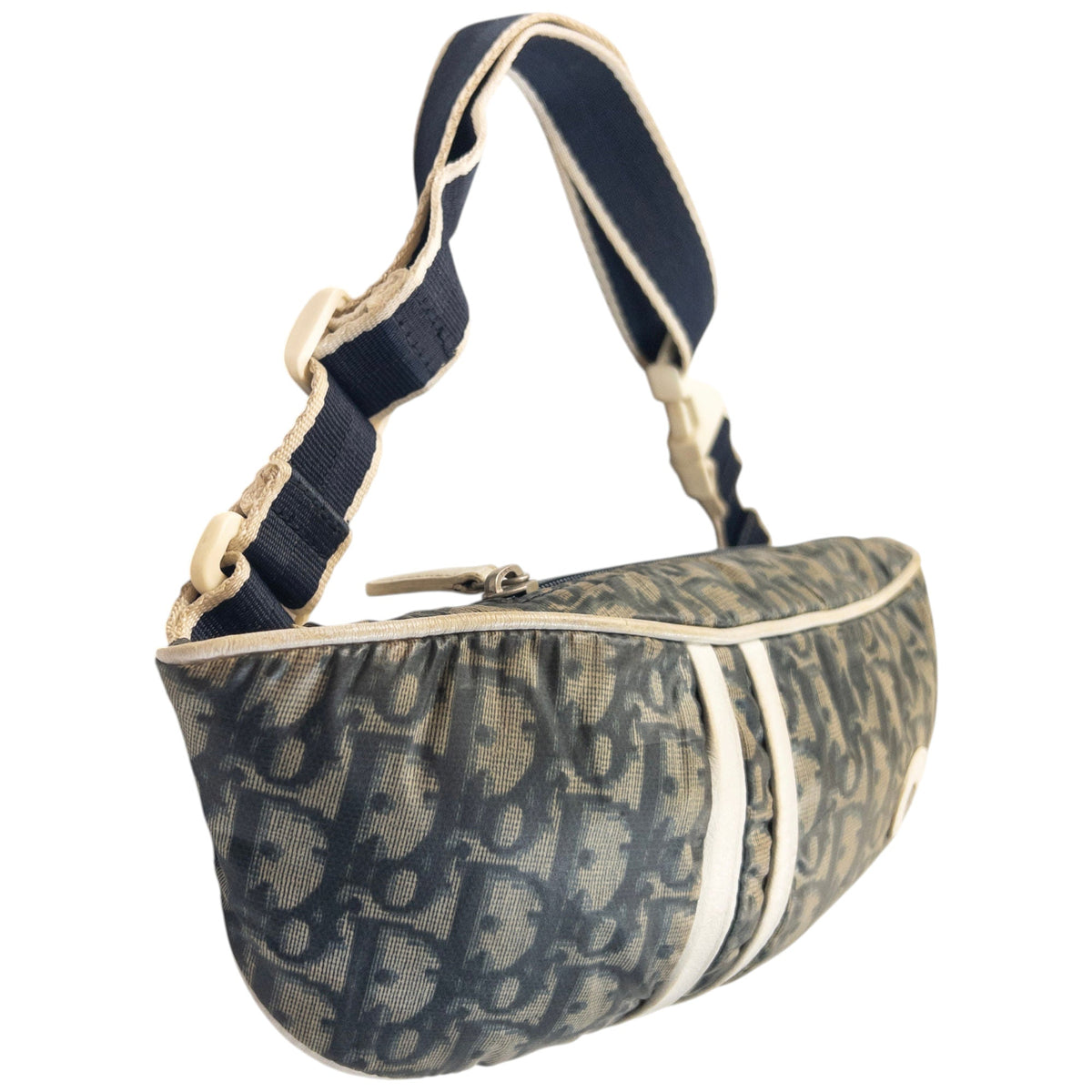 Vintage 2000s Dior Monogram Number Crossbody Bag | O/S, Navy