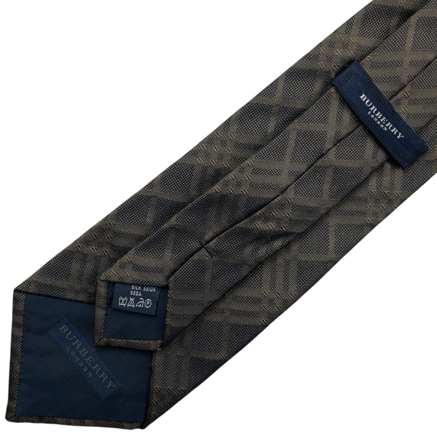 Vintage 2000s Burberry Nova Check Silk Tie | O/S, Brown