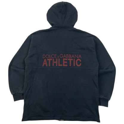 Vintage 2000s Dolce & Gabbana Athletic Zip Up Hoodie Size L | Large, Burgundy