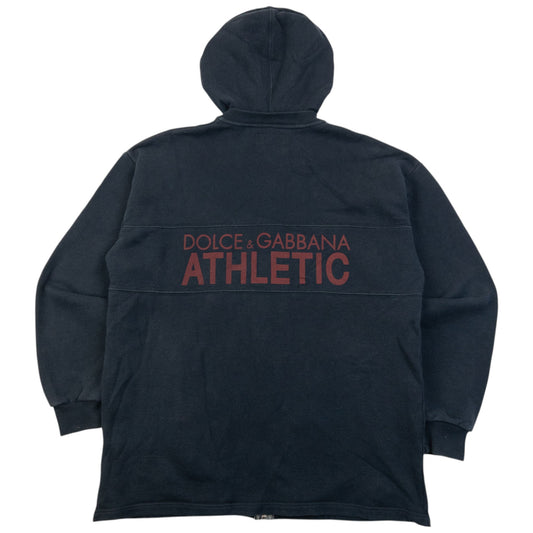 Vintage 2000s Dolce & Gabbana Athletic Zip Up Hoodie Size L | Large, Burgundy