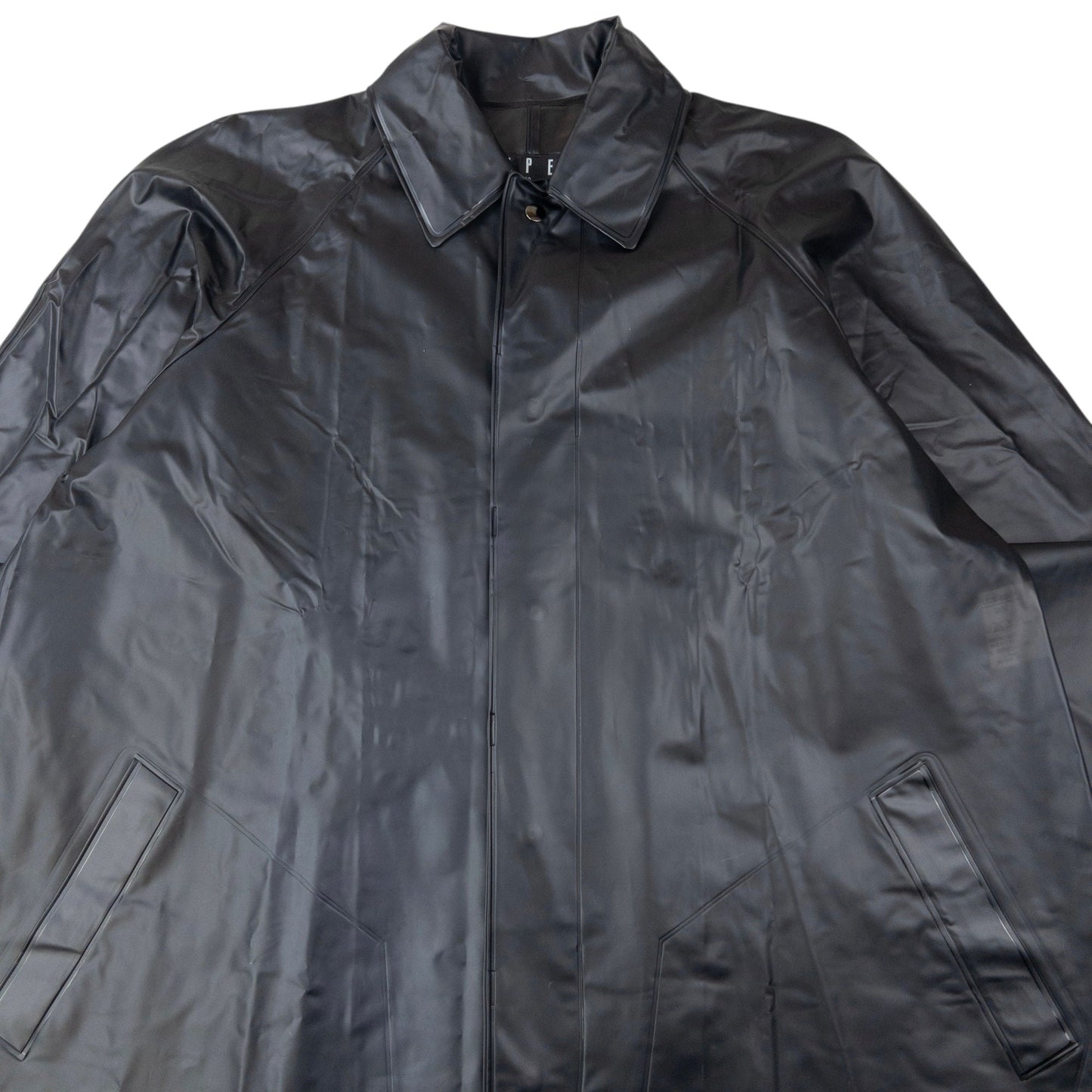 Vintage 90s Yohji Yamamoto Impermeable Transluscent Rain Jacket Size XL | XL, Black