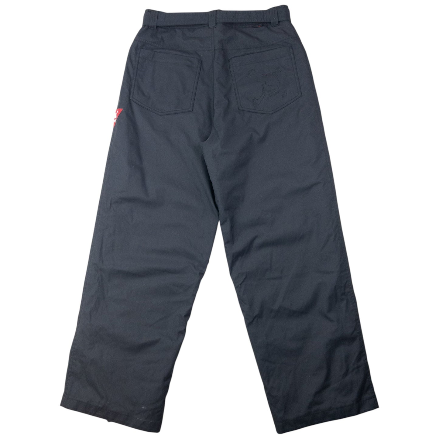 Vintage 90s Oakley Belt Waist Snowboarding Trousers Size L | Large, Black