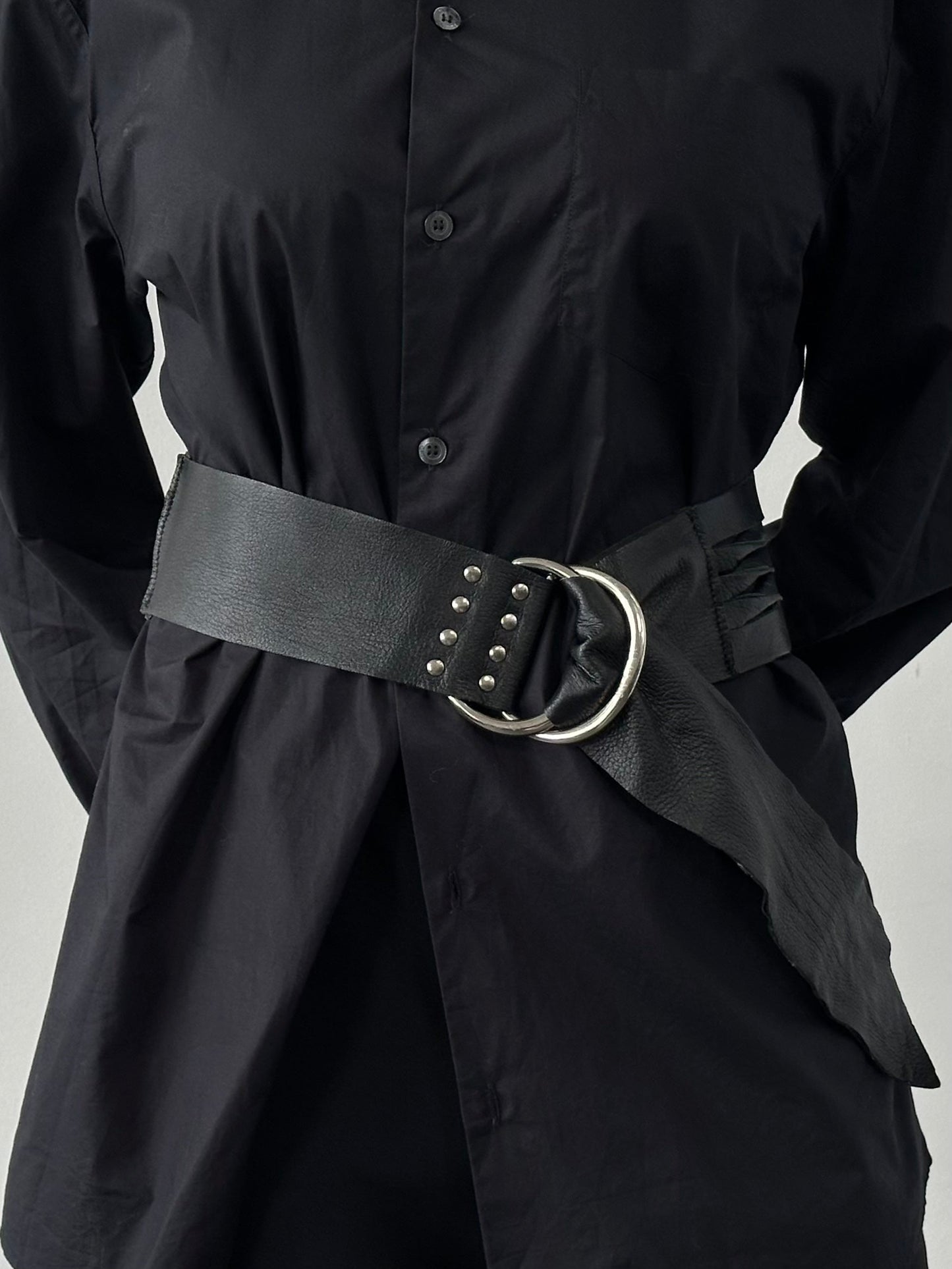 Gianni Versace Versus 1990s Leather Chunky Belt