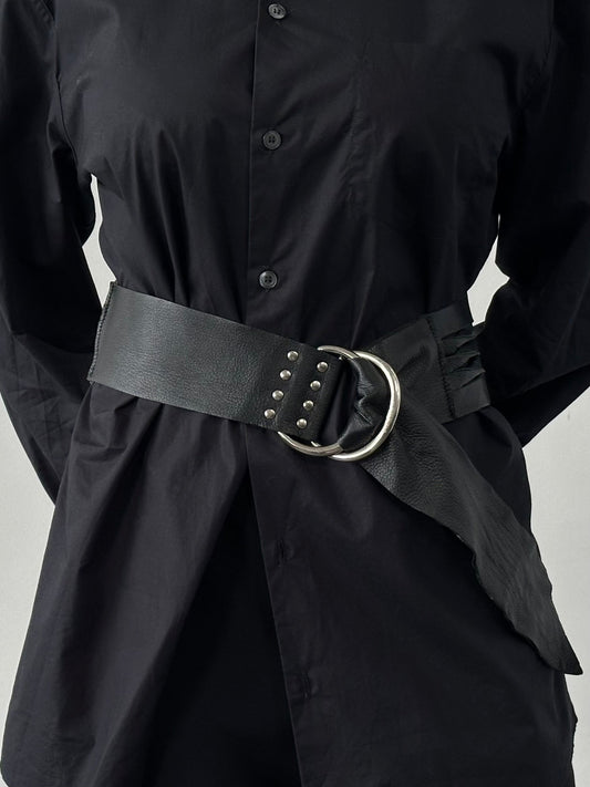 Gianni Versace Versus 1990s Leather Chunky Belt