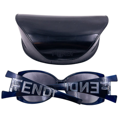 Vintage 90s Fendi Oversized Sunglasses | O/S, Blue