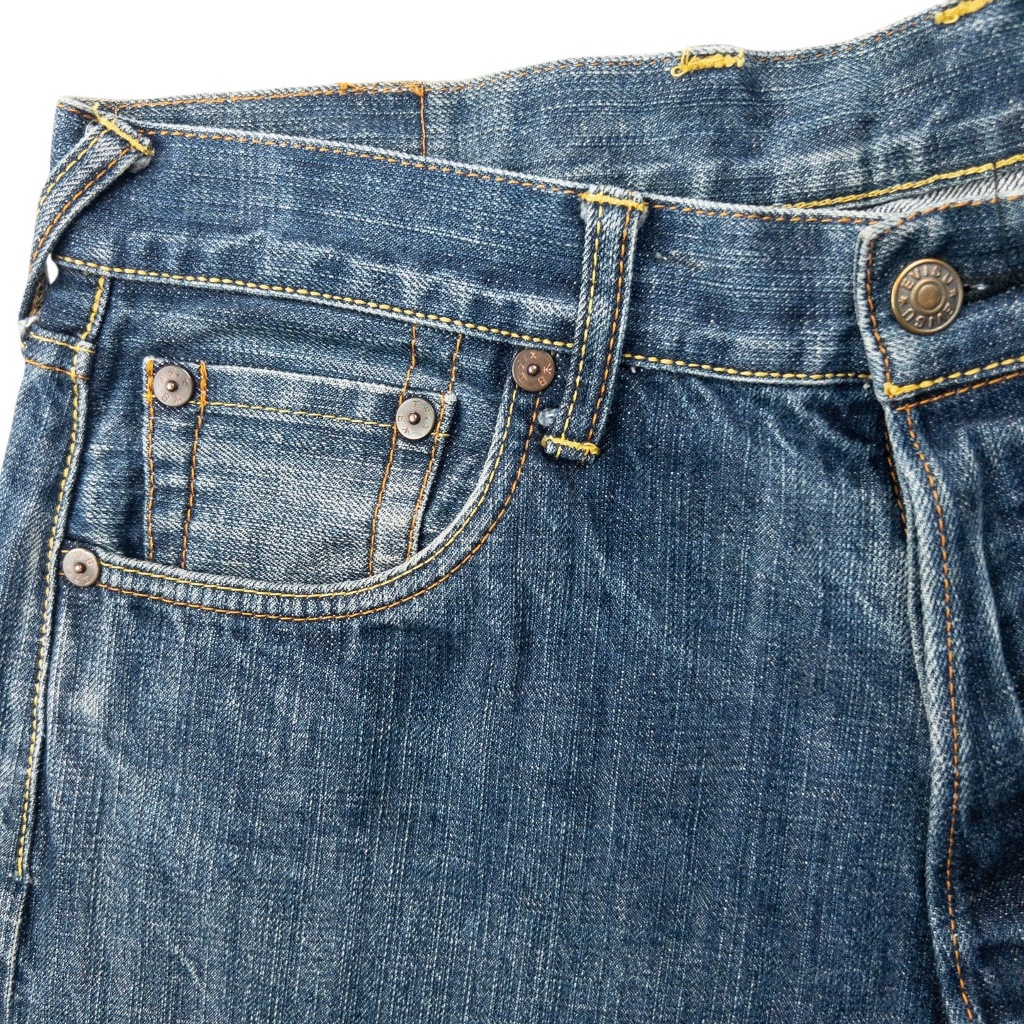 Vintage 2000s Evisu Heritage Double Gull Japanese Denim Jeans Size W30 | W30, Blue