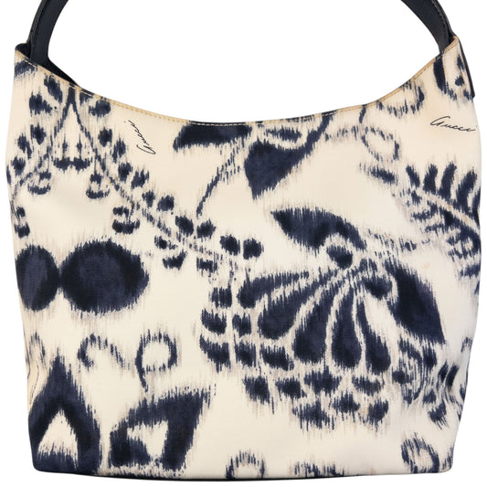 Vintage 2000s Gucci Floral Hobo Shoulder Bag | O/S, Cream