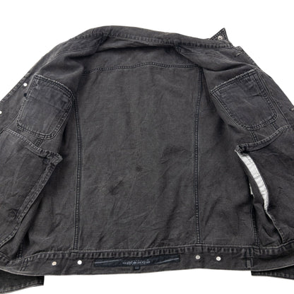 Vintage 2000s Marithe + Francois Girbaud Button Up Denim Jacket Size L | Large, Grey