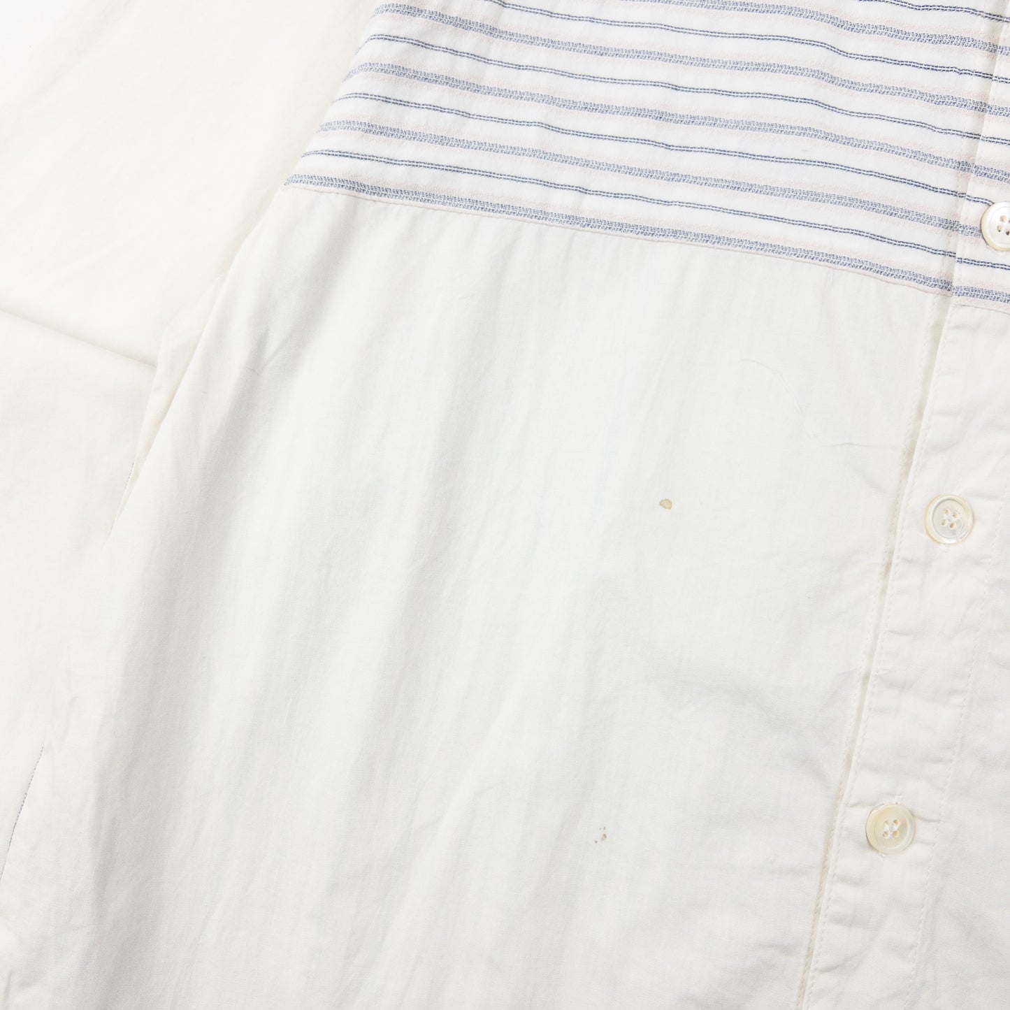 Vintage 90s CP Company Striped Long Sleeve Button Up Shirt Size S | Small, Cream