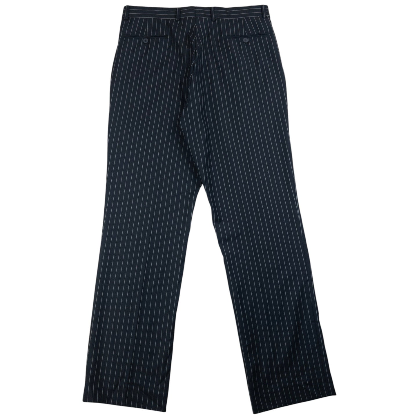 Vintage 90s YSL Yves Saint Laurent Pinstripe Jacket & Trousers Suit Set Size L | Large, Black