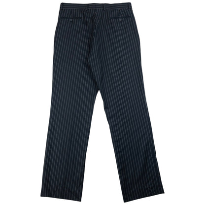 Vintage 90s YSL Yves Saint Laurent Pinstripe Jacket & Trousers Suit Set Size L | Large, Black