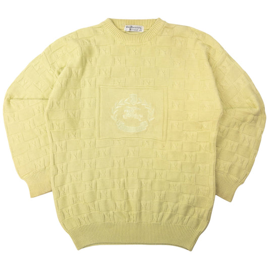 Vintage Burberry Embroidered Knit Jumper Size L