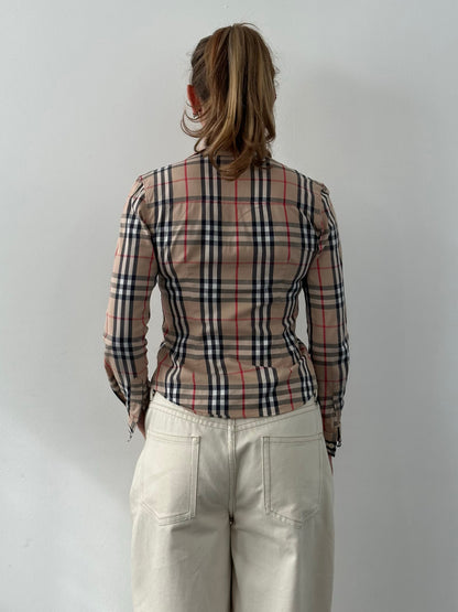 Burberry London 2000s Cotton House Check Shirt - XS/S