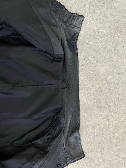 Vintage 1990s High Neck Concealed Placket Trench Coat - S/M