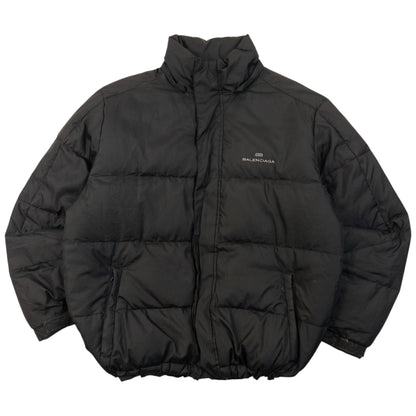 Vintage 90s Balenciaga Zip Up Puffer Jacket Size M | Medium, Black