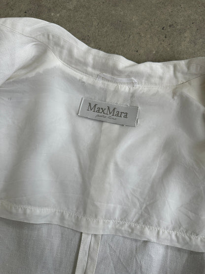 Max Mara 1990s Pure Linen Single Breasted Jacket - S