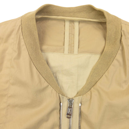 Vintage 2000s YSL Yves Saint Laurent By Tom Ford Multi Zip Bomber Jacket Size S | Small, Beige