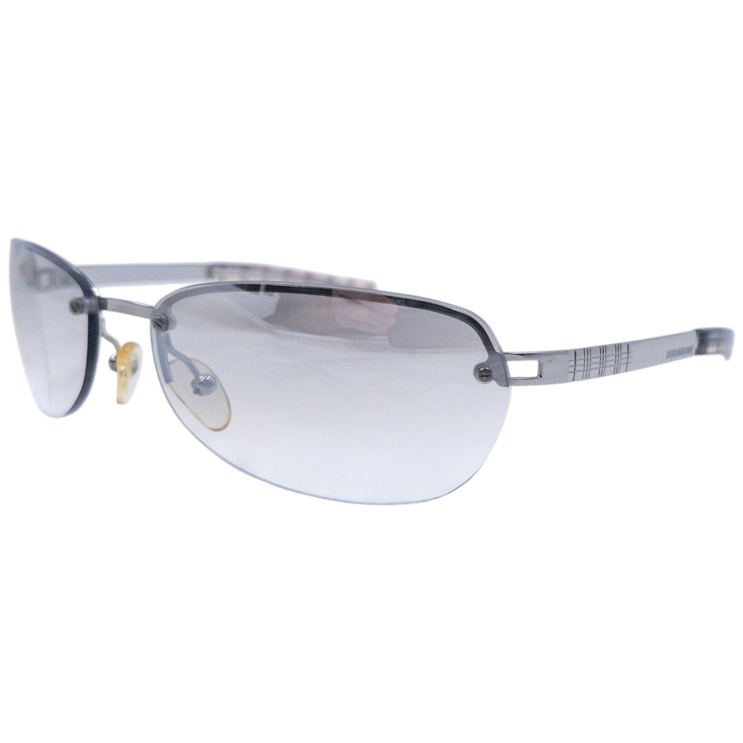 Vintage 2000s Burberry Nova Check Rimless Sunglasses | O/S, Grey