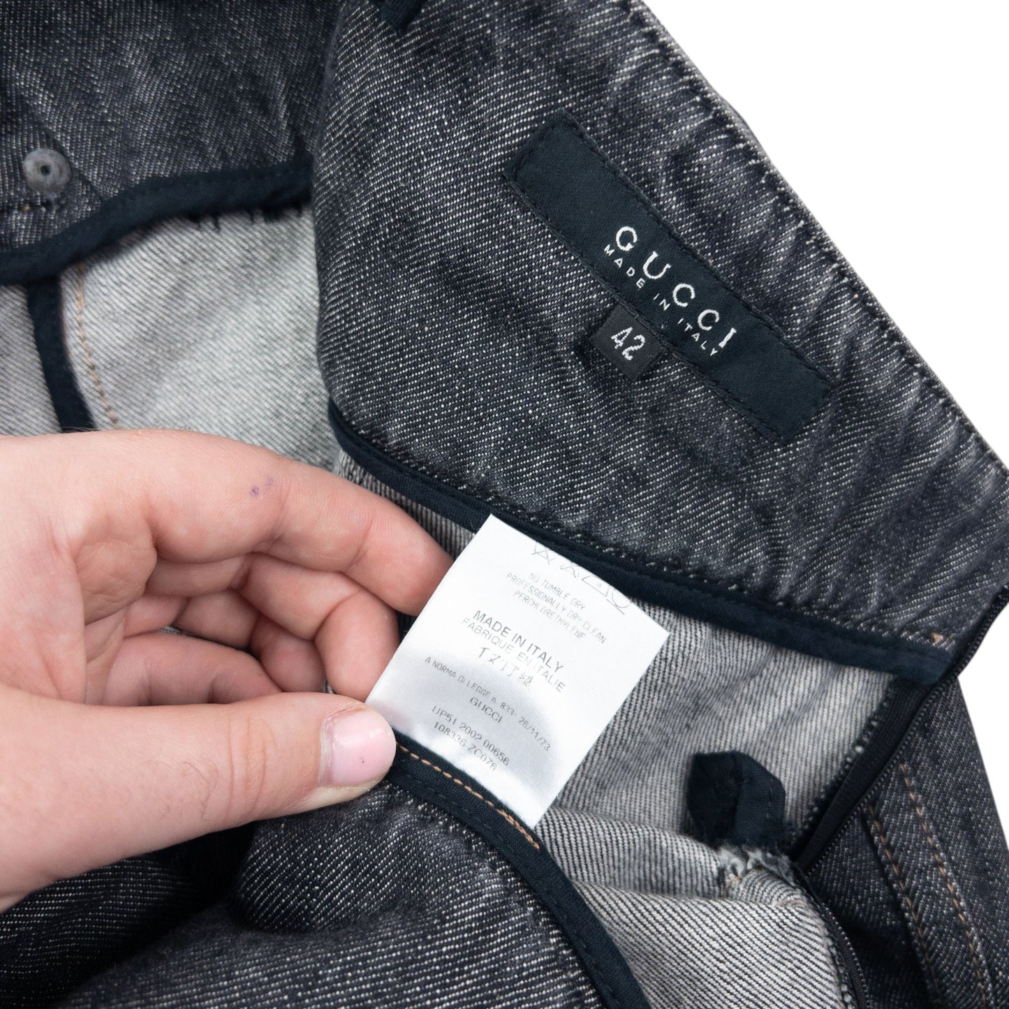 Vintage 2002 Gucci By Tom Ford Denim Skirt Womens Size W29 | W29, Grey