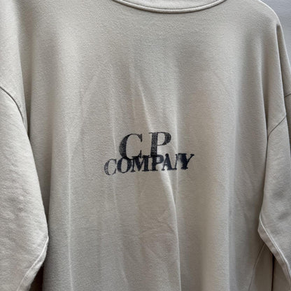 1996 CP Company Logo Sweatshirt in Cream (XL) | Extra Large, Cream