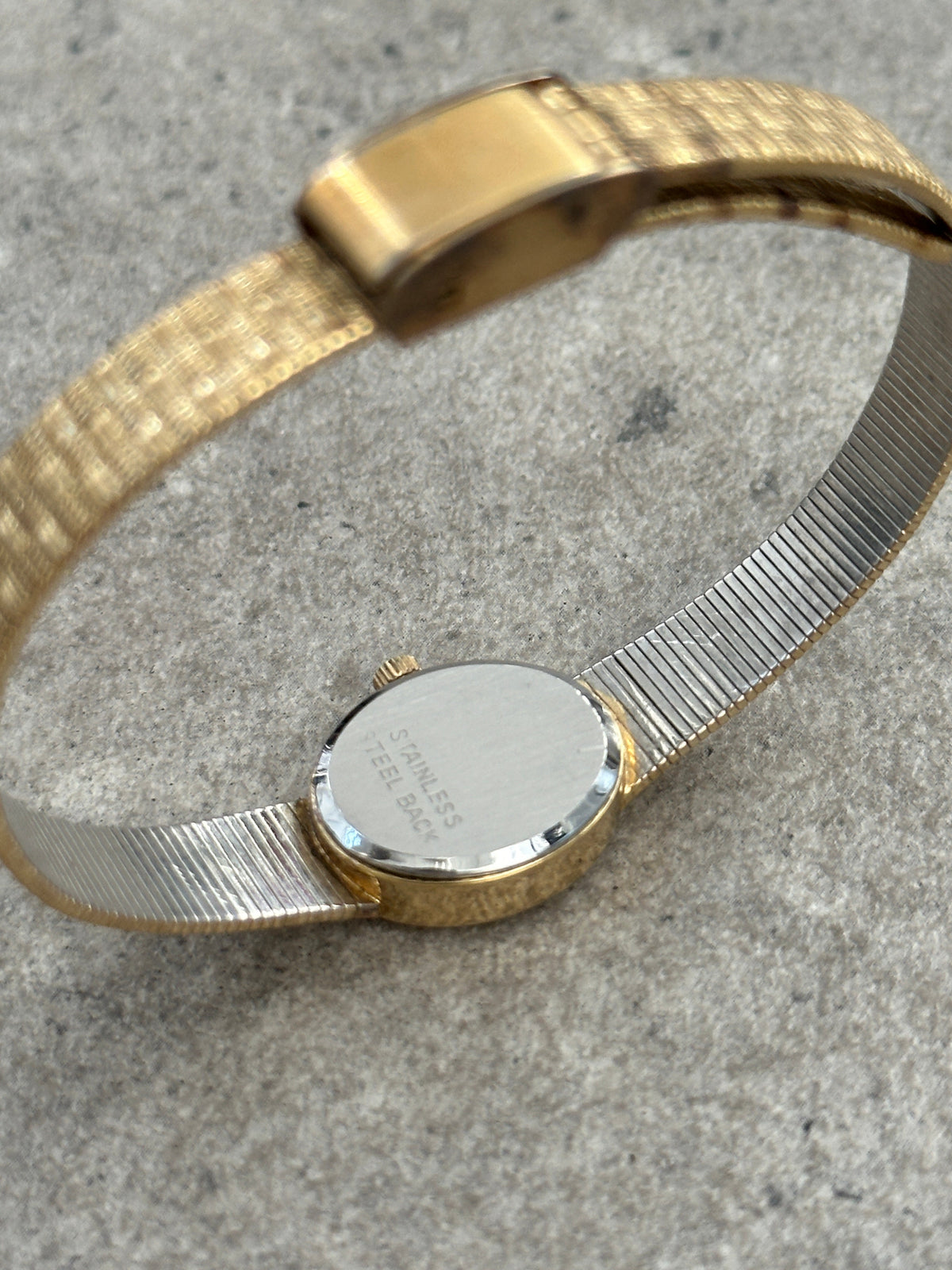 Vintage Sekonda 1980s Gold Tone Oval Bracelet Watch