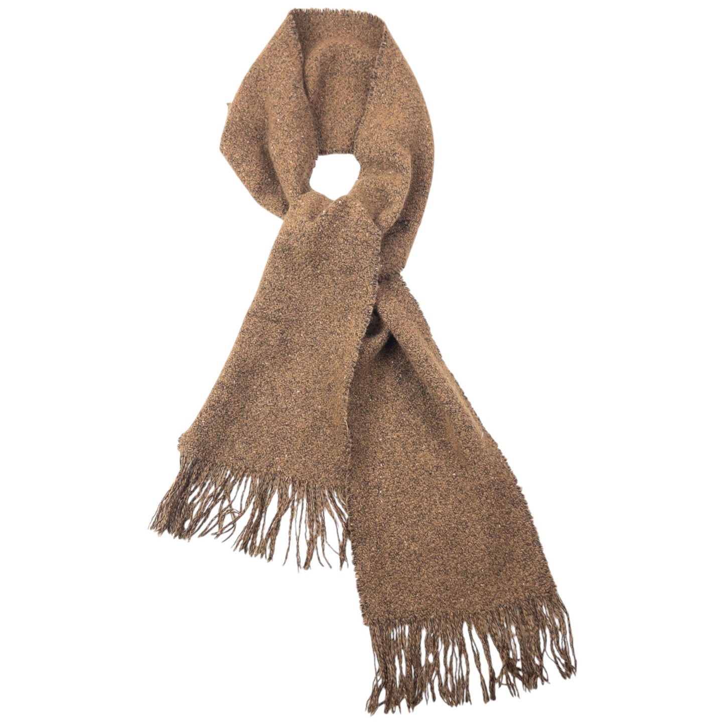 Vintage Burberry Wool Tassel Scarf | O/S, Brown