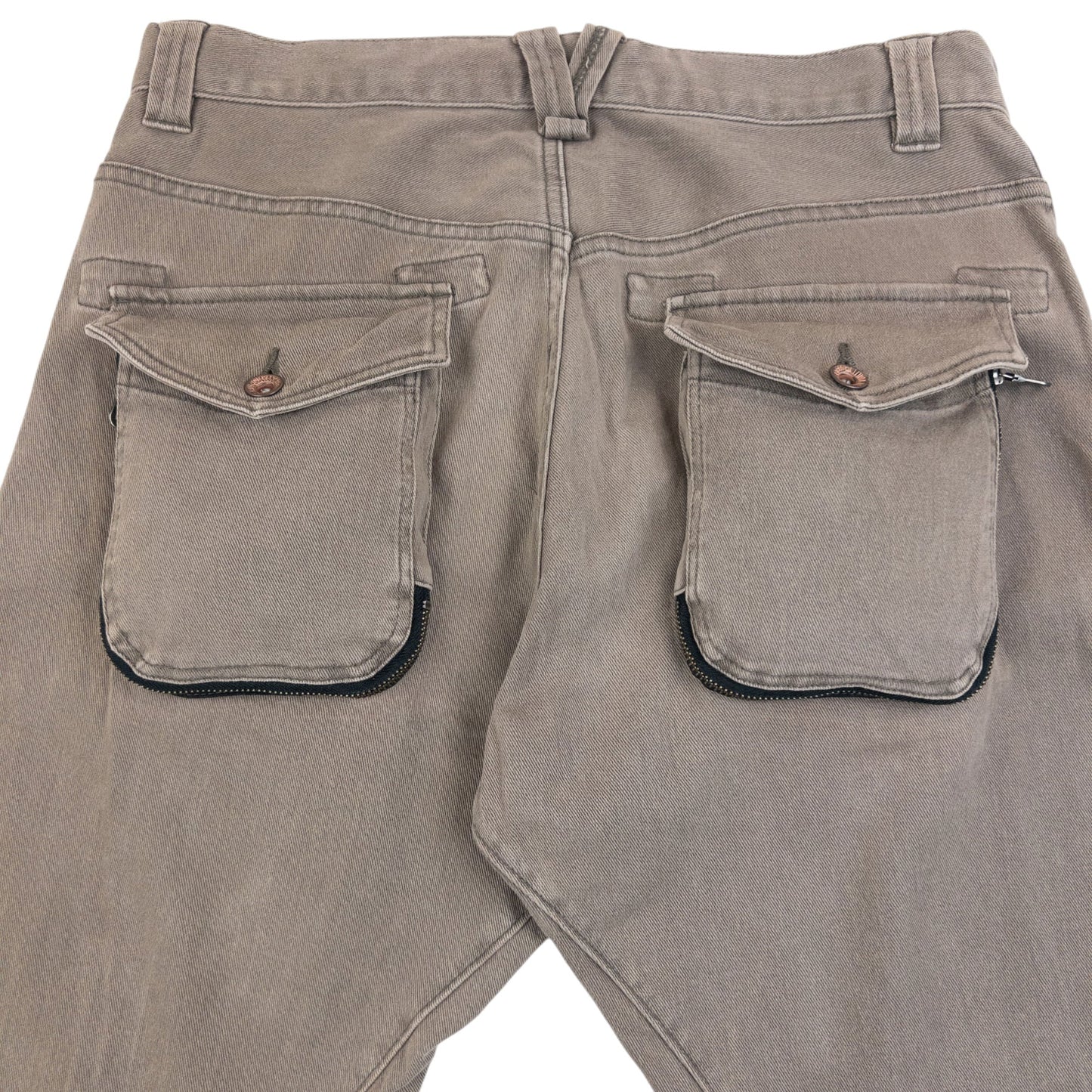 Vintage 2000s PPFM Curved Stacked Leg Denim Jeans Size W33 | W33, Beige
