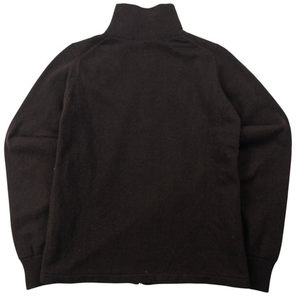 Vintage 1999 Cabane De Zucca By Issey Miyake Climax Zip Up Wool Jumper Womens Size M | Medium, Brown