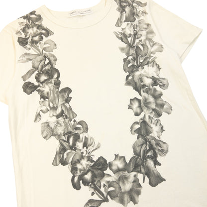Vintage Comme Des Garçons Hawaiian Lei Graphic T Shirt Size S | Small, Grey