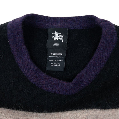 Vintage 2000s Stussy Striped Wool Jumper Size XS | XS, Multicoloured
