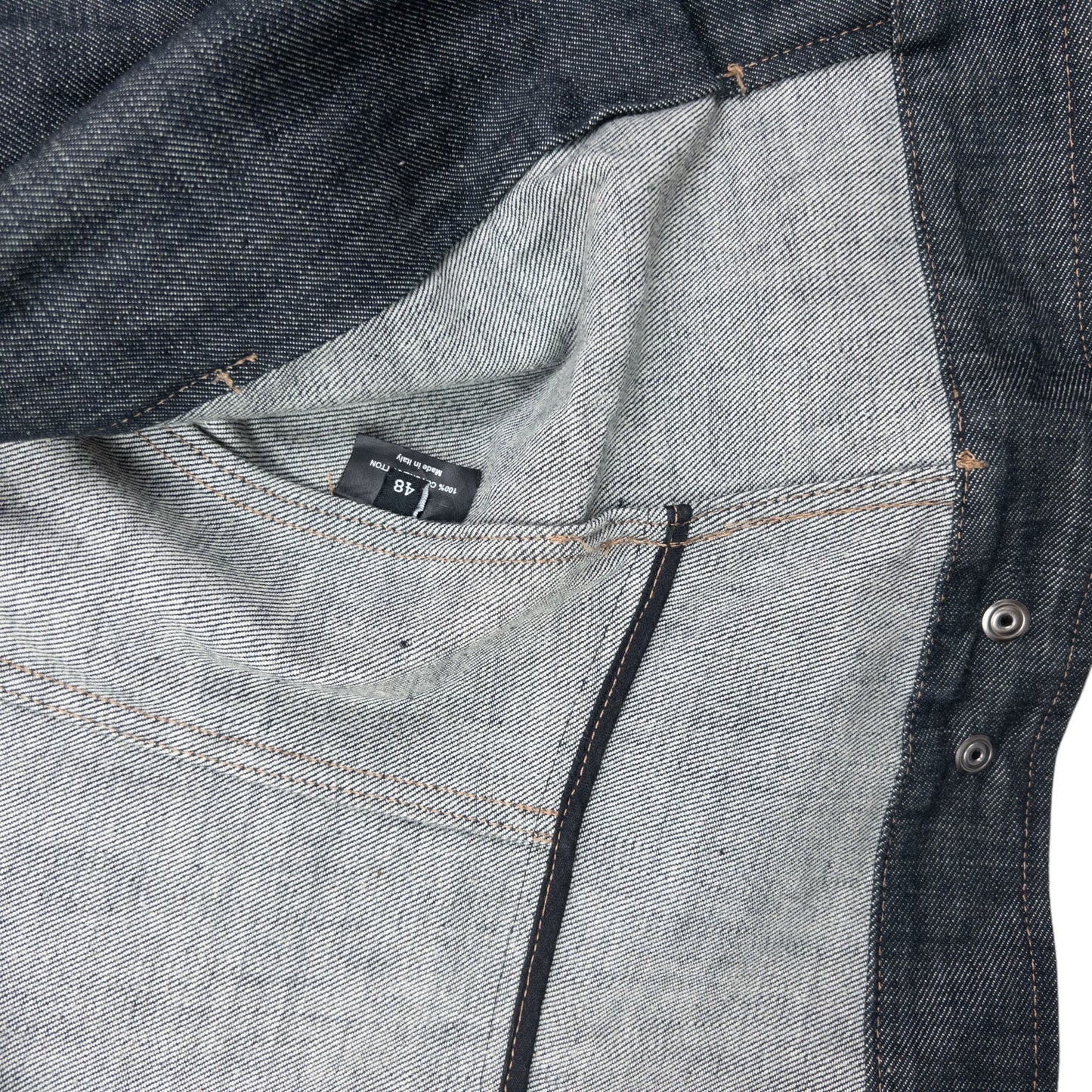 Vintage 2002 Gucci By Tom Ford Runway Asymmetrical Denim Jacket Size S | Small, Grey