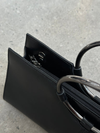Vintage 2000s Leather Minimal Ring Bag