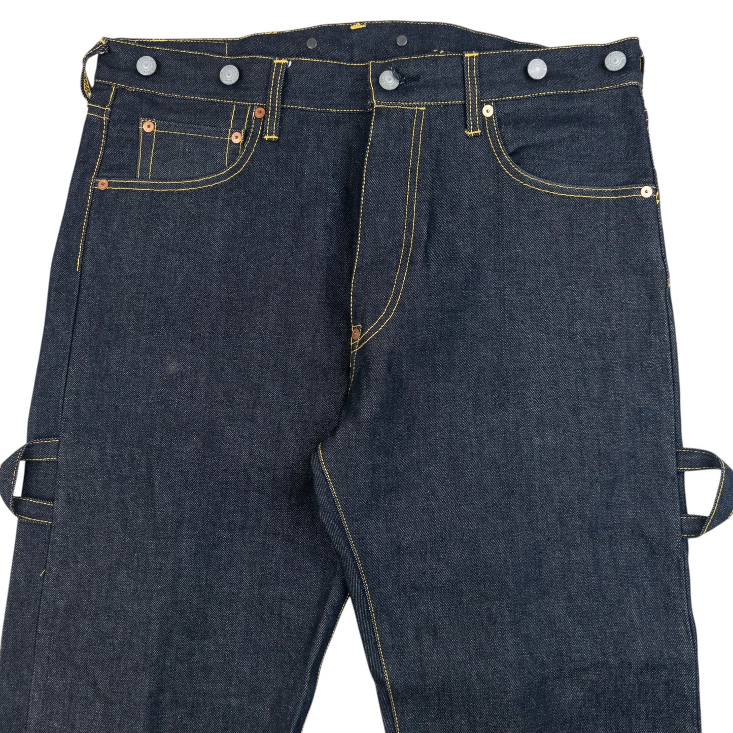 Vintage 2000s Evisu Gull Symbol Bondage Zip Japanese Denim Jeans Size W36 | W36, Black