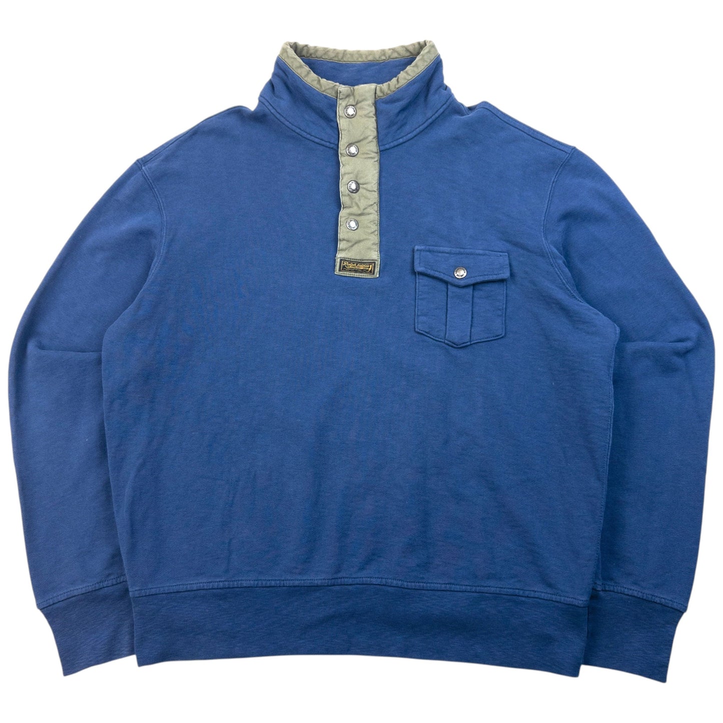 Vintage 2000s Polo Ralph Lauren Snap T Q Zip Sweatshirt Size XL | XL, Blue