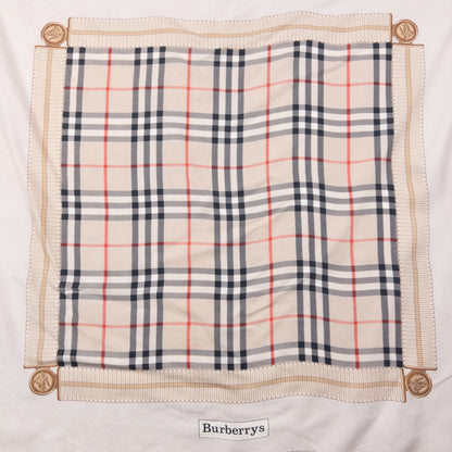 Vintage 90s Burberry Nova Check Silk Scarf