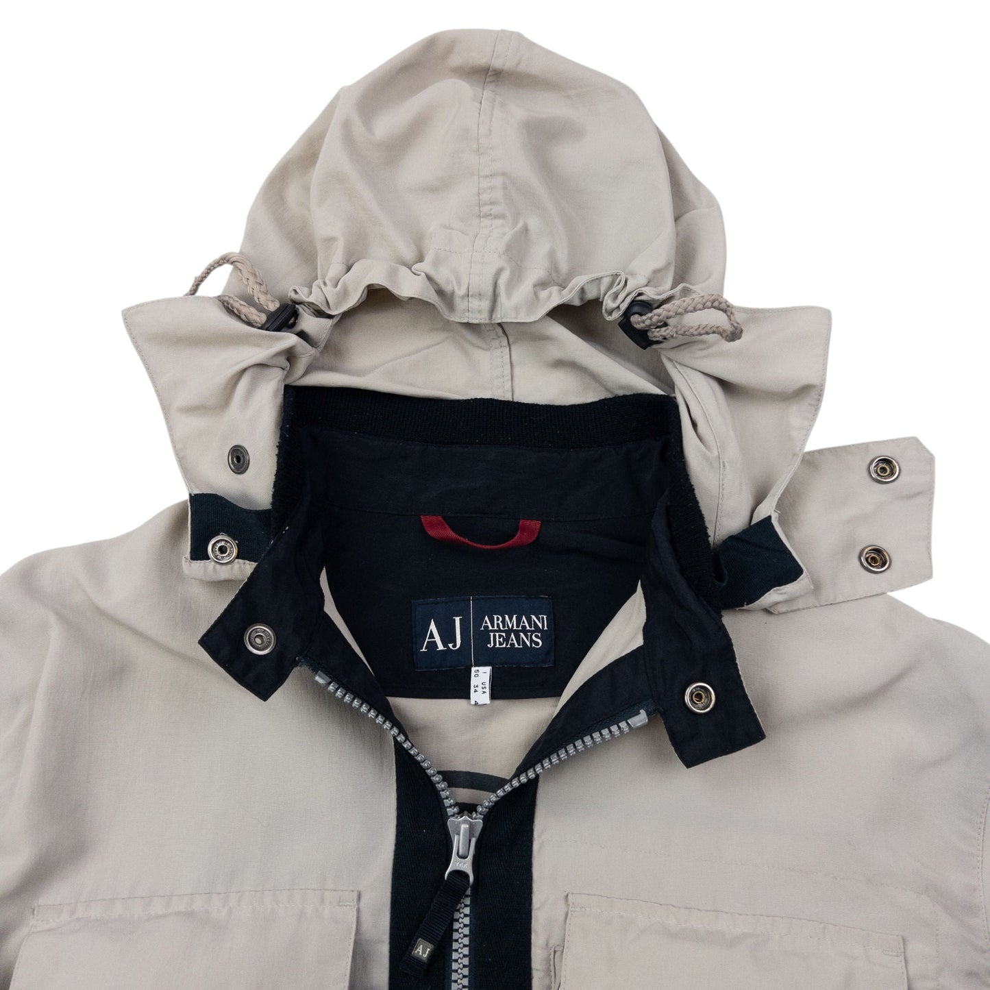 Vintage 2000s Armani Jeans Zip Up Cargo Jacket Size M