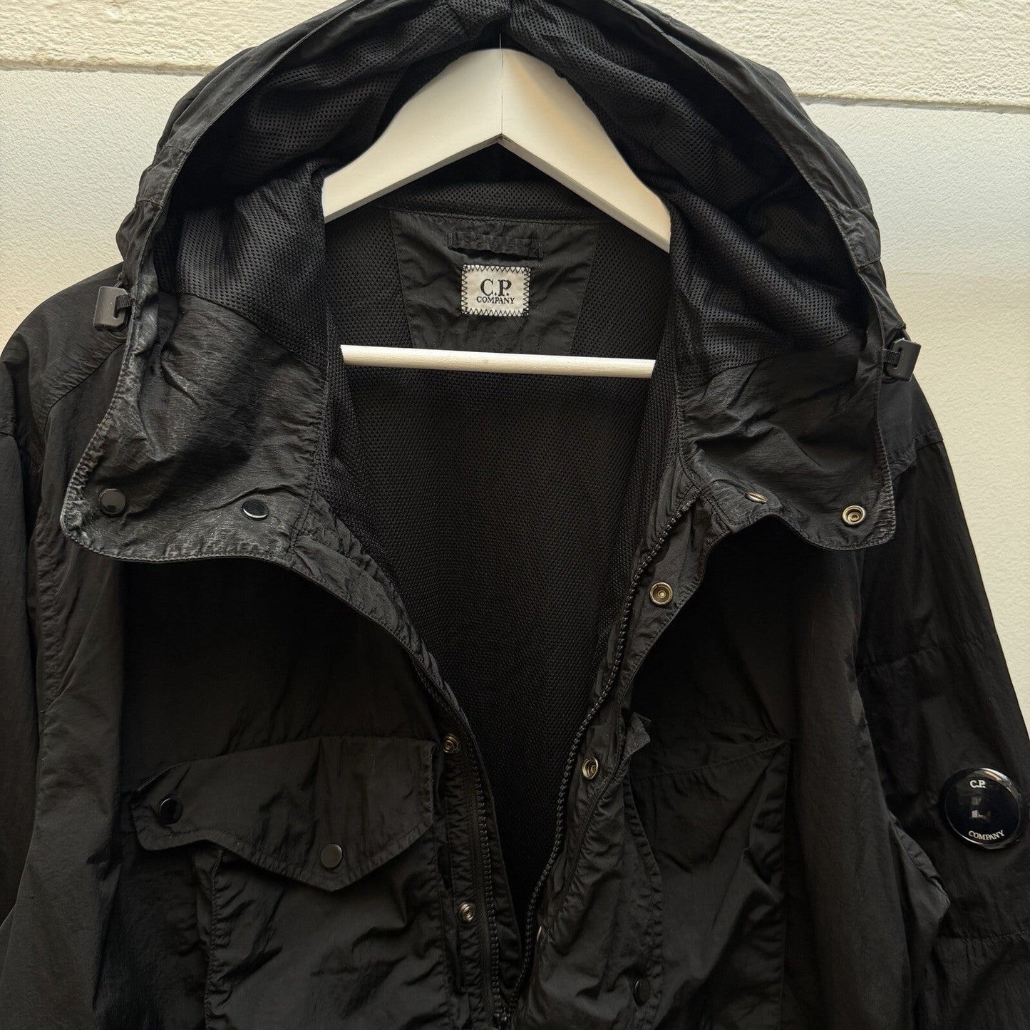 CP Company Chrome-R Half Zip Jacket (L) | Large, Black