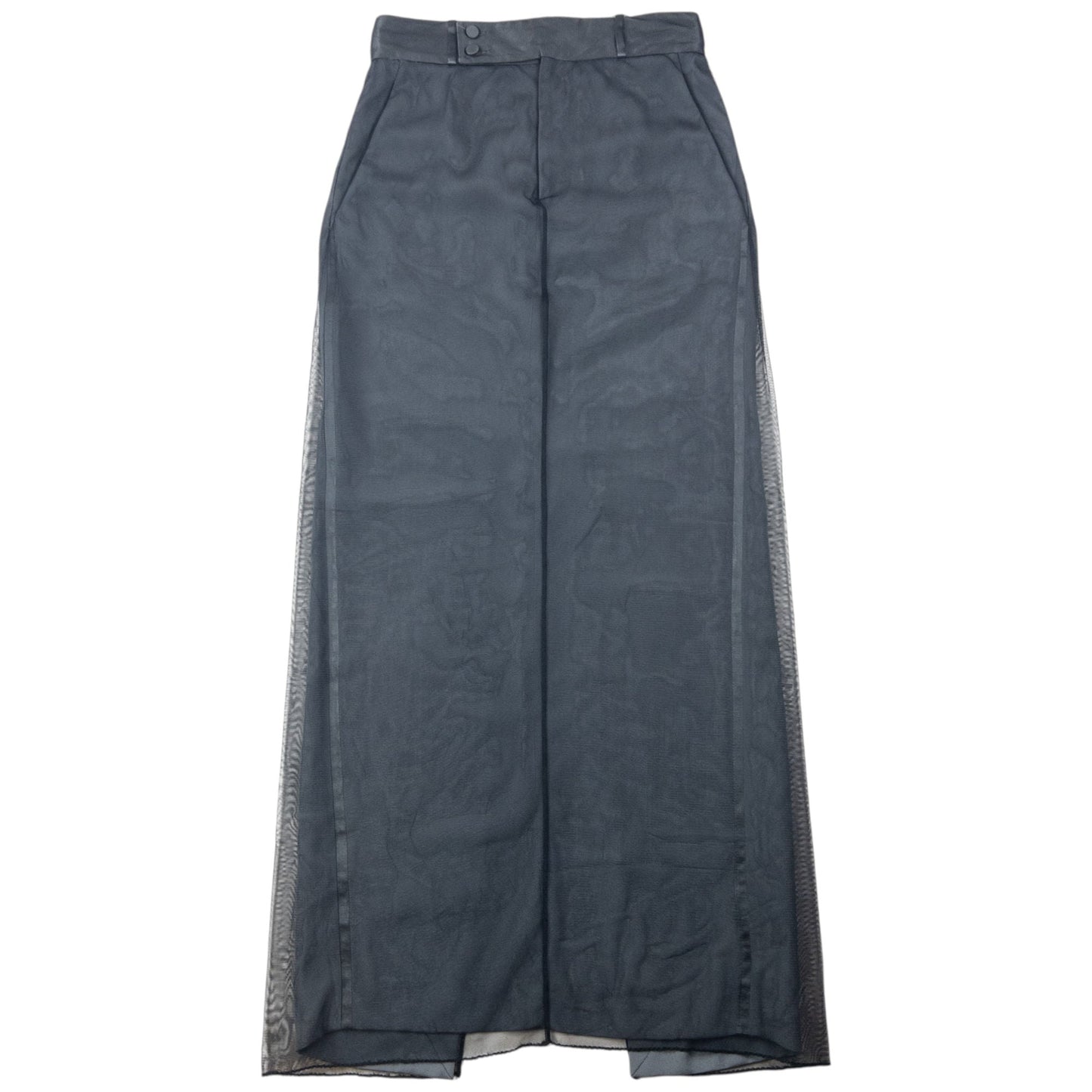 Vintage 1998 Gucci By Tom Ford Mesh Overlay Silk Skirt Womens Size W27 | W27, Grey