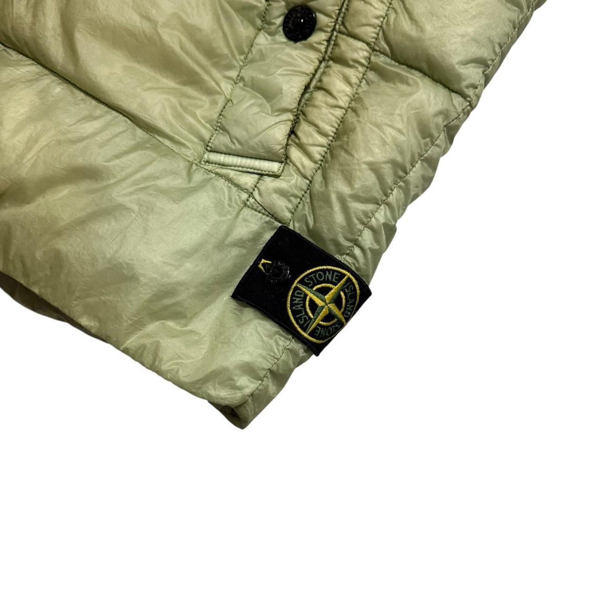 Stone Island Garment Dyed Down Gilet | Large, Light Green