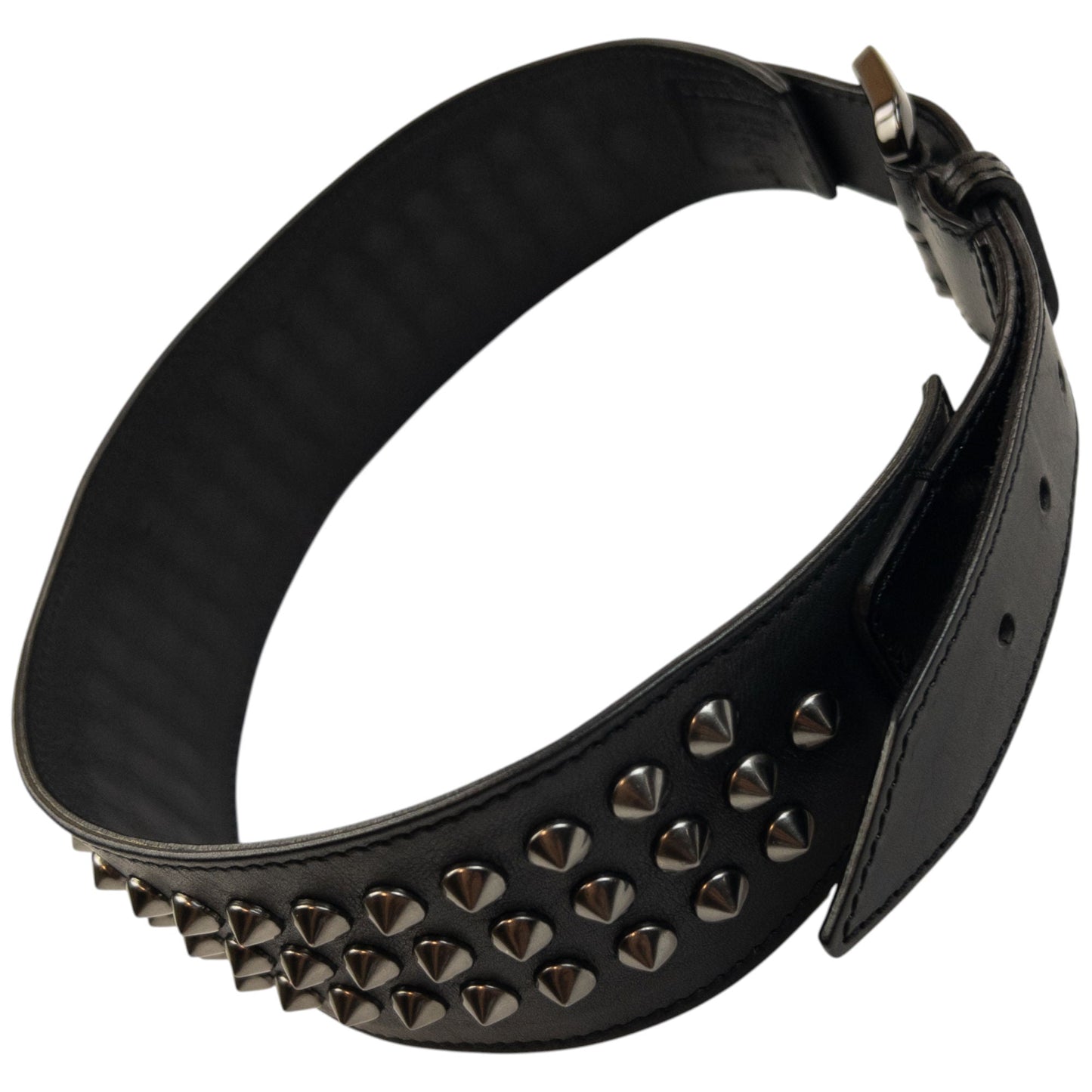 Vintage 2000s Burberry Studded Leather Belt Size S | O/S, Black