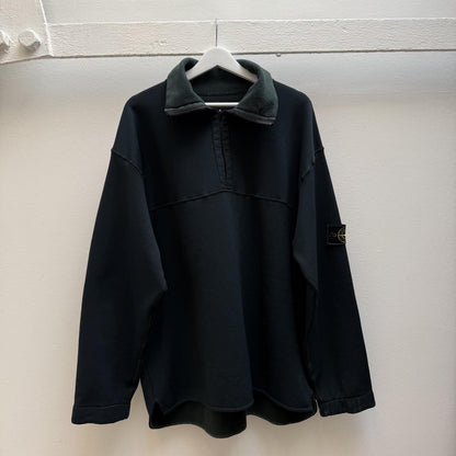 Stone Island Vintage 1990s Reversible Quarter Zip Fleece (XXL) | Extra Large, Green