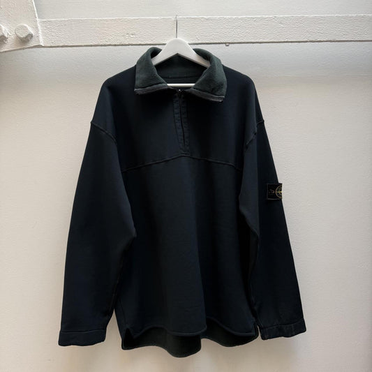 Stone Island Vintage 1990s Reversible Quarter Zip Fleece (XXL) | Extra Large, Green