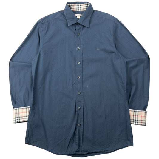 Vintage 2000s Burberry Nova Check Cuff Long Sleeve Button Up Shirt Size M | Medium, Multicoloured