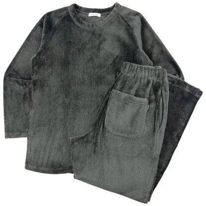 Vintage 90s Yohji Yamamoto Fleece Pyjama Sweatshirt & Joggers Set Size S | Small, Grey